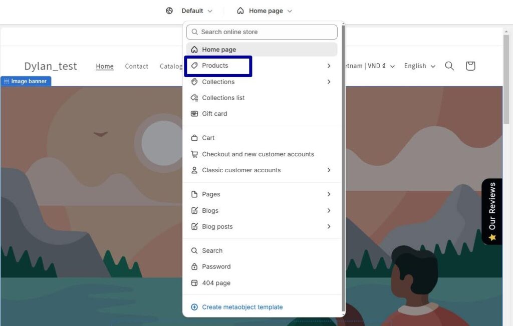 Navigate to the product page